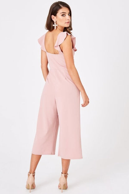 Veto Dusty Pink Frill Culotte