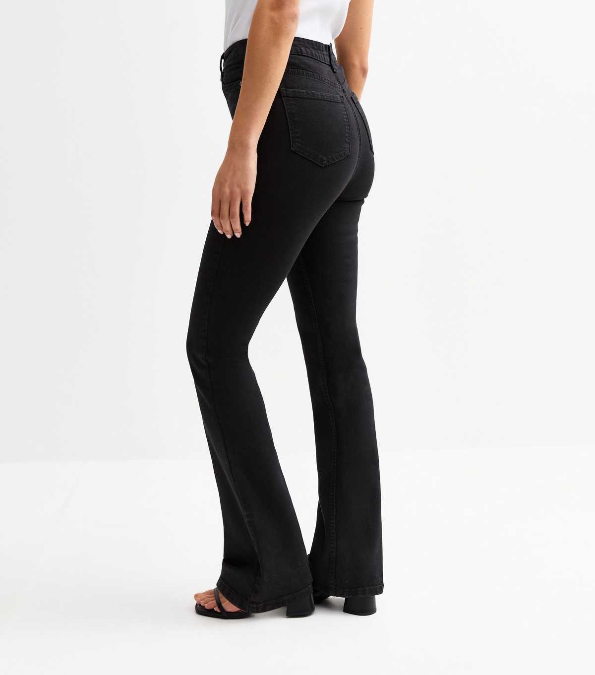 Washed Black Waist Enhance Quinn Bootcut Stretch Denim Jeans