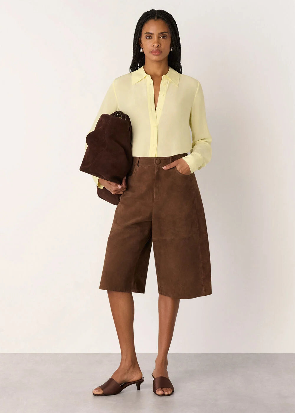 Butter Yellow Tie Detail Classic Shirt