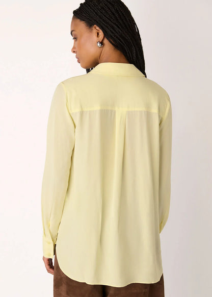 Butter Yellow Tie Detail Classic Shirt
