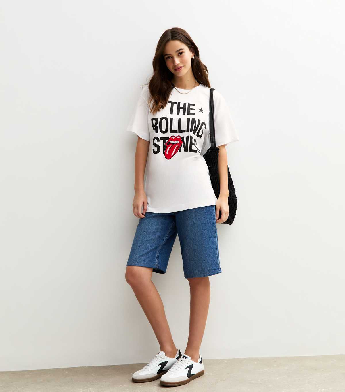 White The Rolling Stones Print T-Shirt