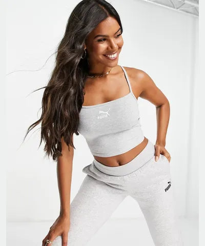 Puma classics strappy tank top in grey