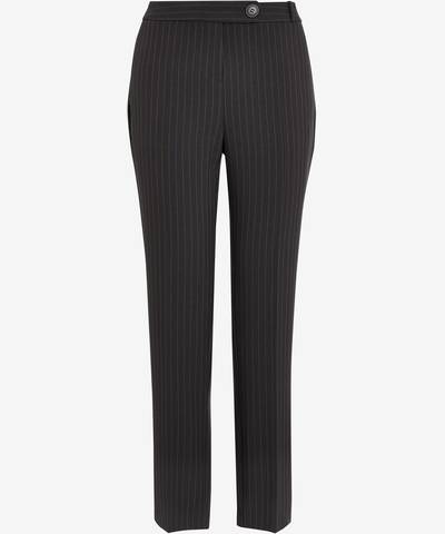 Charcoal Stripe Wide Leg Trouser