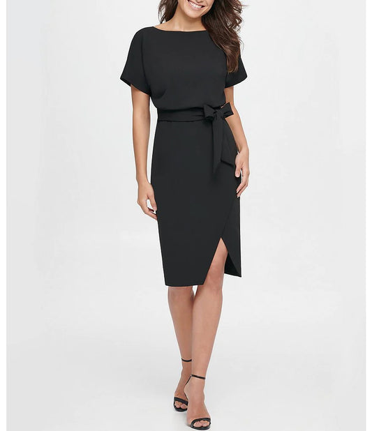 Short Sleeve Blouson Dress