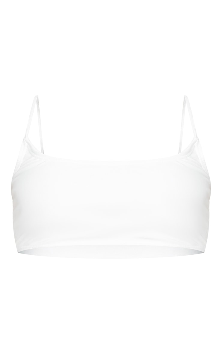 White Mix & Match Scoop Bikini top