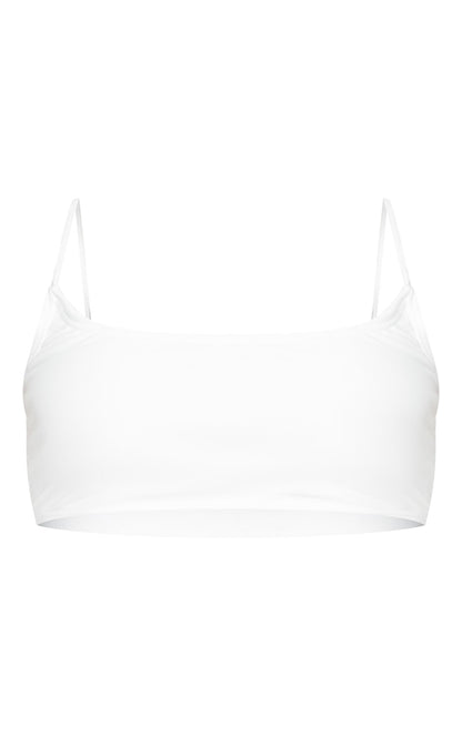 White Mix & Match Scoop Bikini top