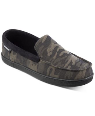 Men's Twill Camo Moccasin Slippers