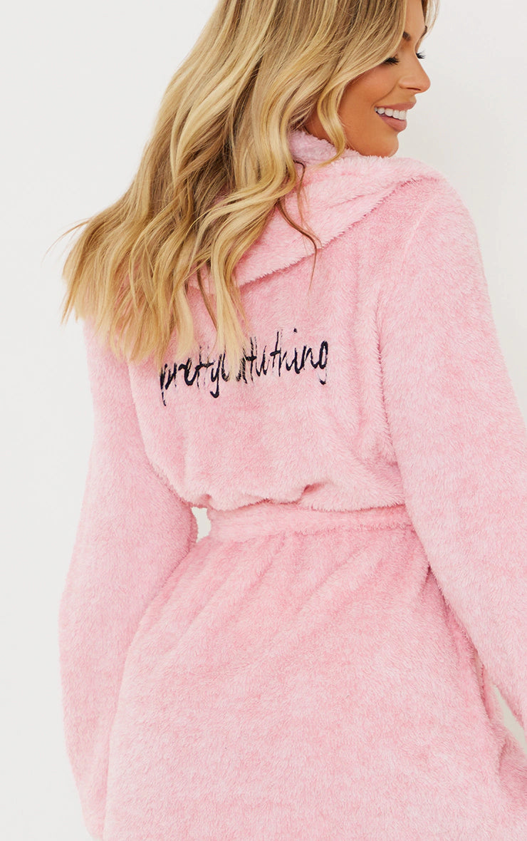 Pink Fluffy Dressing Gown