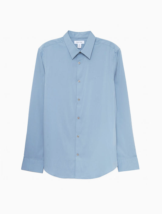 Stretch Cotton Button-Down Shirt