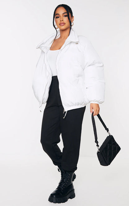 Petite White Extreme Oversized Puffer Jacket
