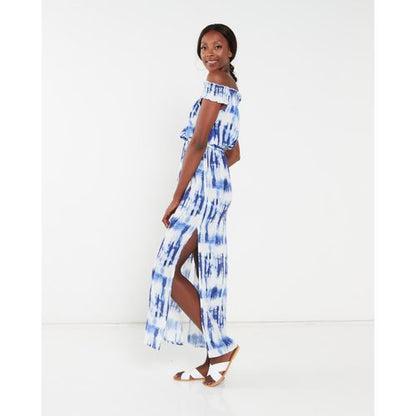 Blue Tie Dye Maxi Dress