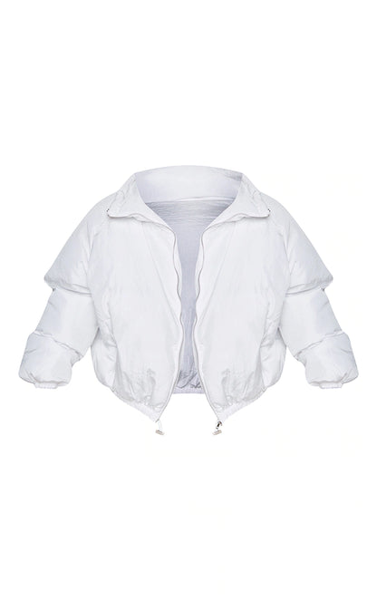 Petite White Extreme Oversized Puffer Jacket