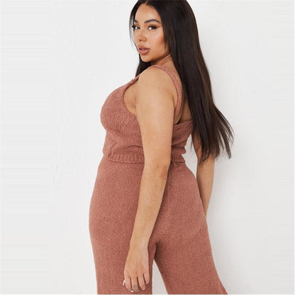 Recycle Plus Size Cozy Knit Crop Top