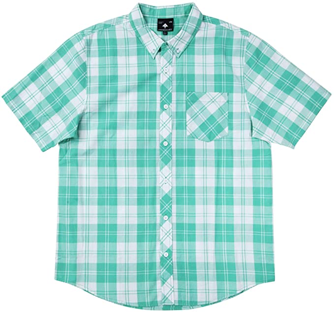 Men's Short Sleeve Woven Button Up Shirt