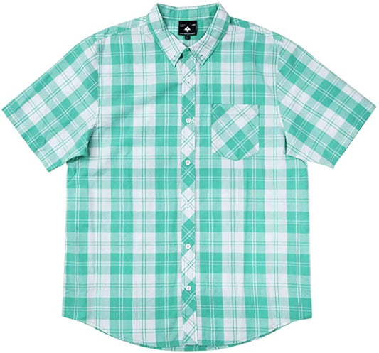 Men's Short Sleeve Woven Button Up Shirt