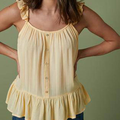 Yellow Frill Camisole