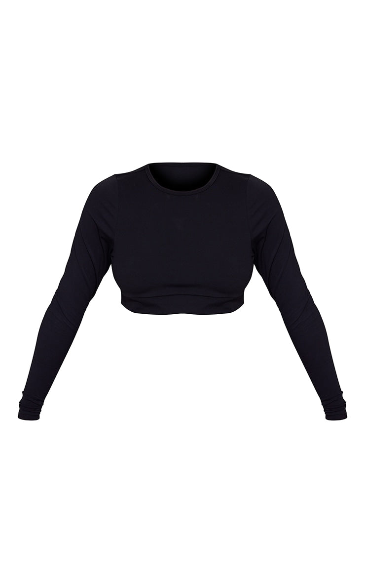 Maternity Black Sculpt Luxe Long Sleeve Sports Top