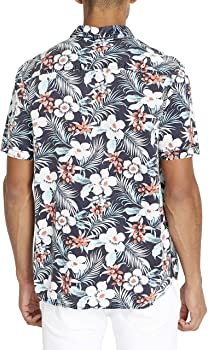 Men's Floral Regular Fit Short Sleeve Shirt