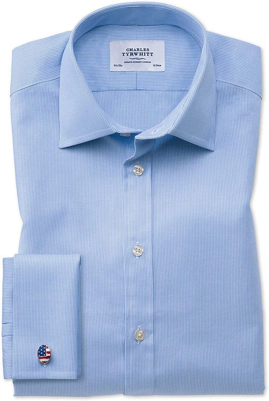 Slim Fit Oxford Sky Blue Cotton Formal Shirt