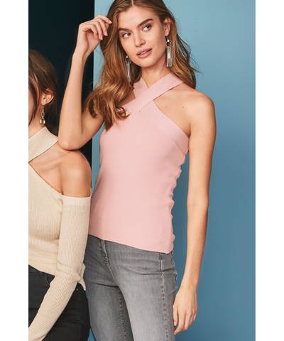 Blush Halterneck Top