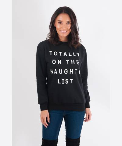 Naughty List Black Sweatshirt