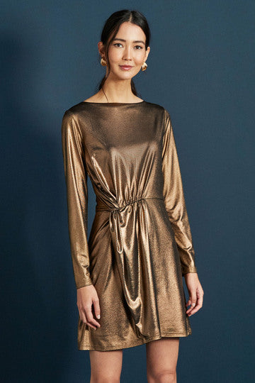 Mettalic Twist Dress