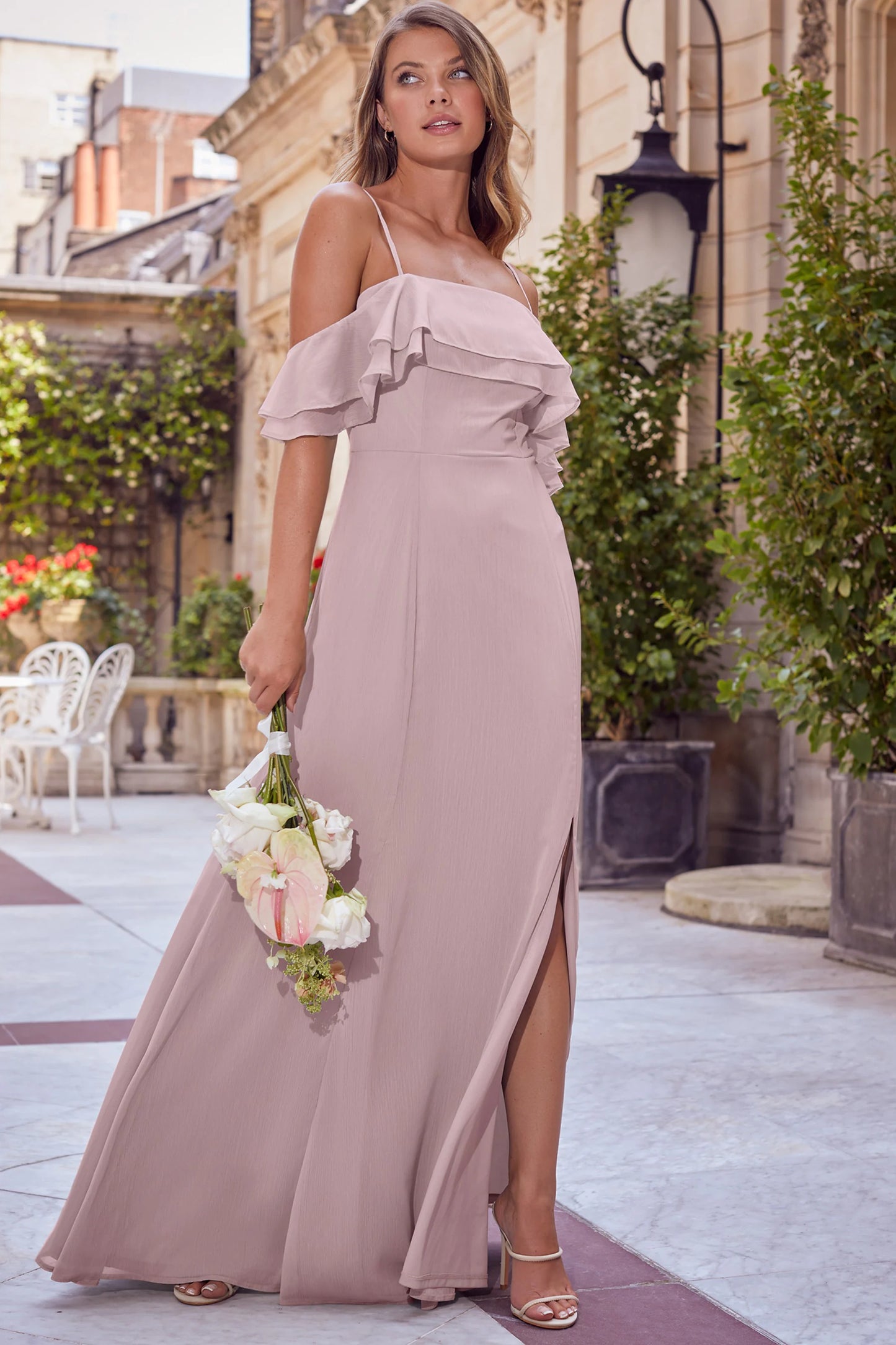 Cold Shoulder Maxi Dress Lilac