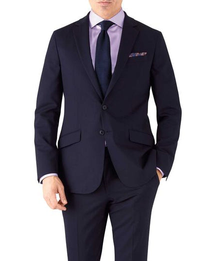 Navy slim fit performance suit jacket