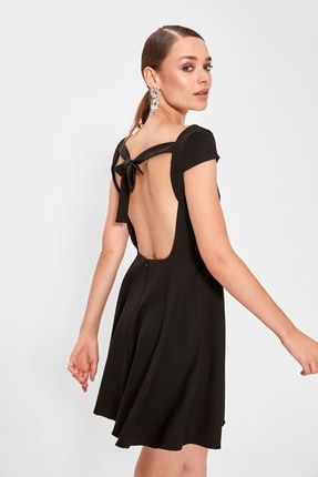 Black Back Low Cut Dress