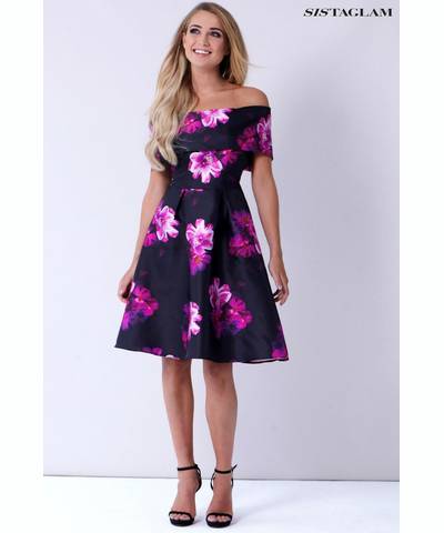 Floral Bardot Skater Dress