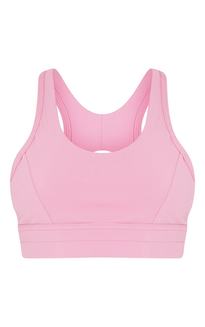 Petite Baby Pink Cross Back Sports Bra