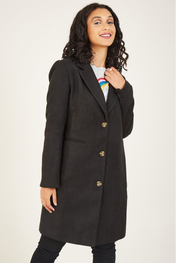 Black Crombie Coat