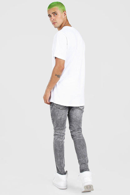 Skinny Fit Jean With Abraison Grey