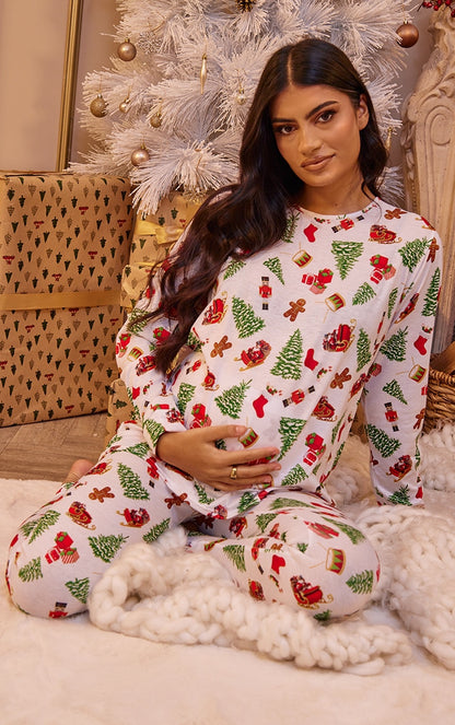 Maternity Nutcracker Printed Unisex PJ Set