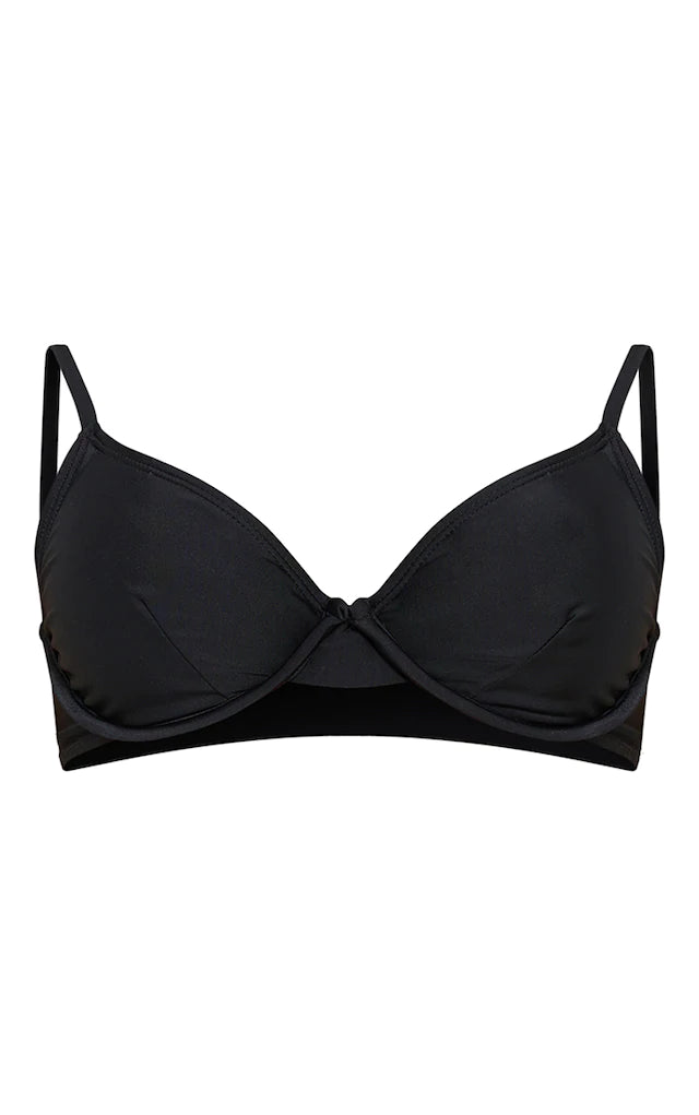 Recycled Black Mix & Match Underwired Bikini Top