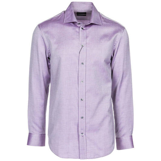 Mens Textured Cotton Solid Shirt Lavender