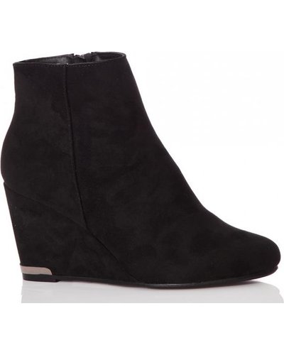 Faux Suede Boot Black