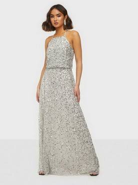 Maya All Over Sequin Haltneck Maxi Dress