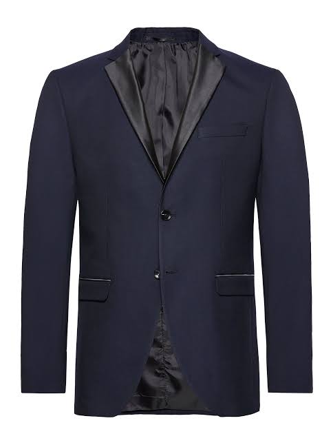 Slim Logan Navy Tuxedo Blazer