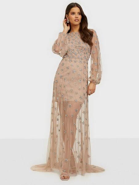 Star All Over Embellished Maxi Dress