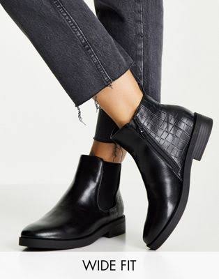 Extra Wide Fit Croc Detail Chelsea Boot