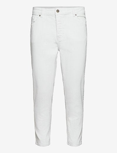 Savi Life Beam Tap Crop jeans White