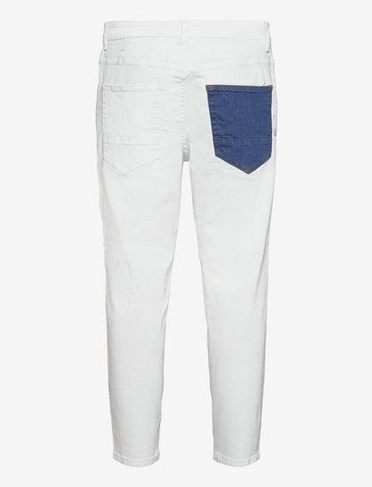 Savi Life Beam Tap Crop jeans White