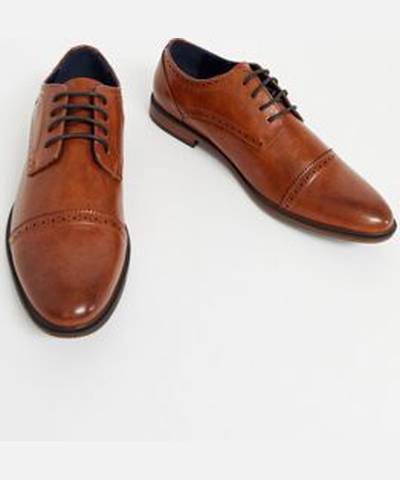 Mens Tan Brougues Shoes